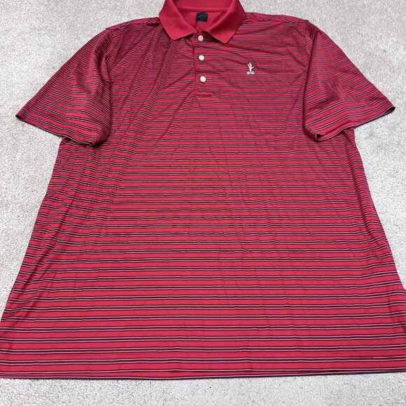 Greg Norman Polo Men’s Red Striped Short Sleeve Size Large - Picture 9 of 11